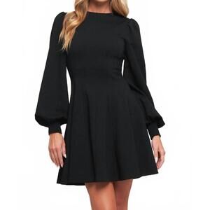 NEW FLYING TOMATO heavy knit mini dress in black